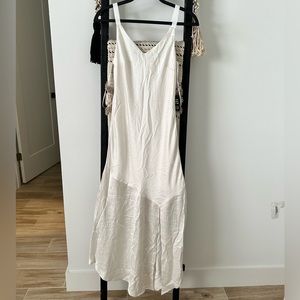 NWT. Express white satin maxi dress. Size small.